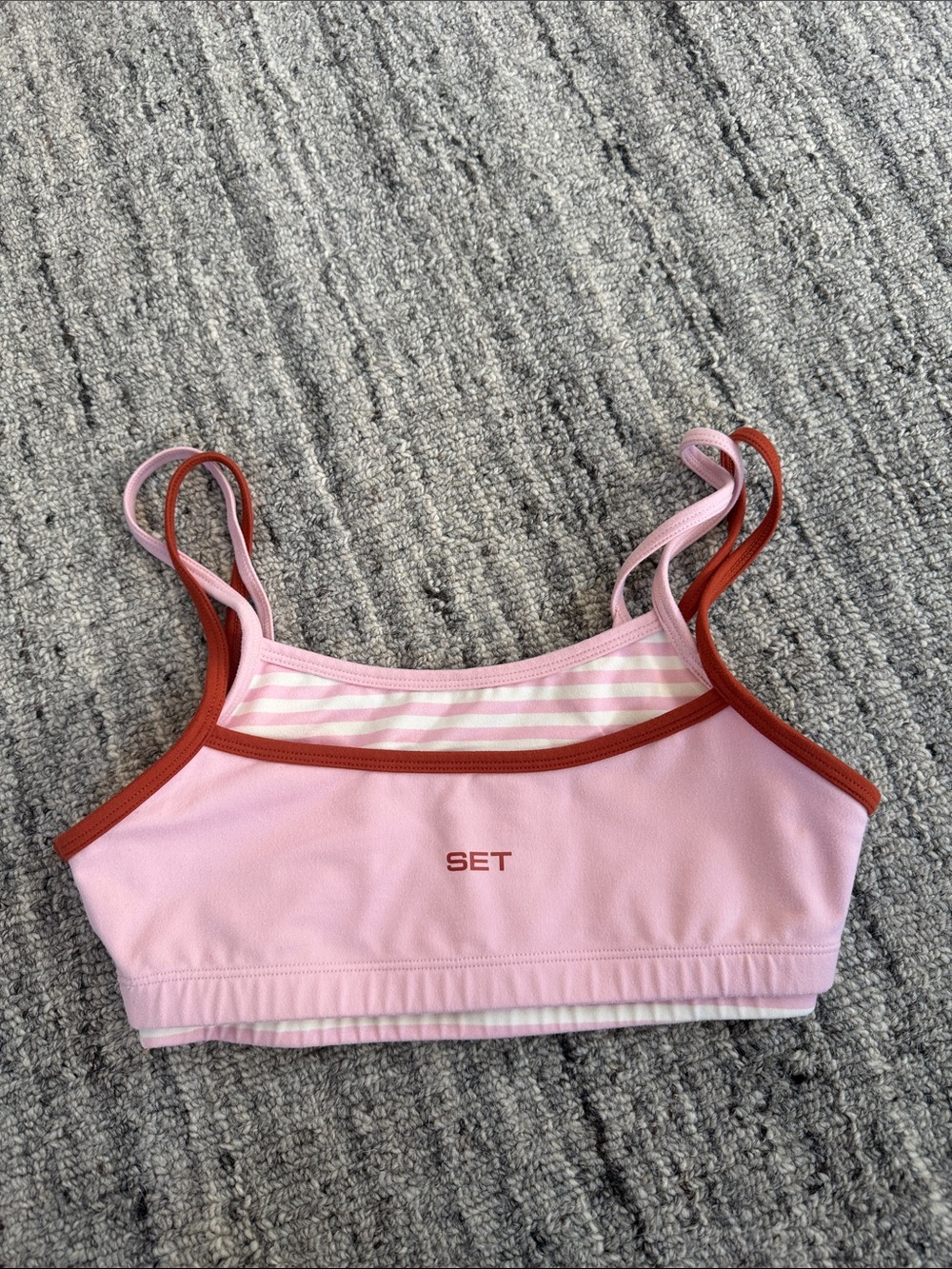FORMCLOUD CLOUD STRIPE TRAINING CROP CAMI bra - SAINT-TROPEZ - Size Small
